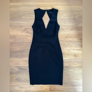 Black Robert Rodriguez exposed back knee length dress